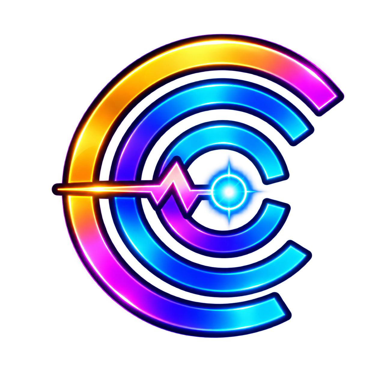 CKY Prepump symbol: three outer rings and one central alert core